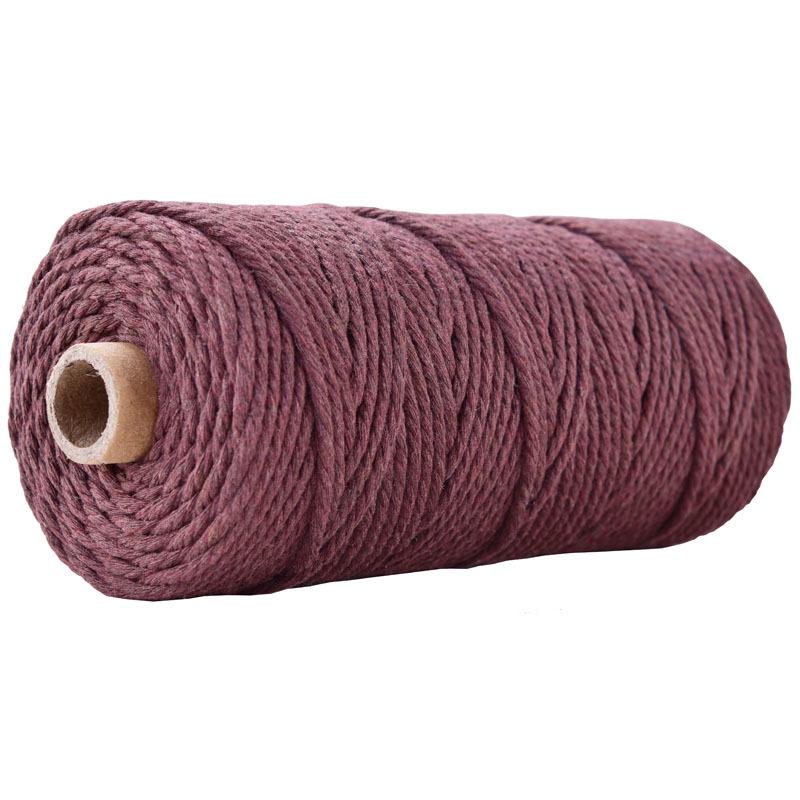 3mm Colored Cotton Rope for DIY Weaving, Tapestry, Binding, and Decorative Use