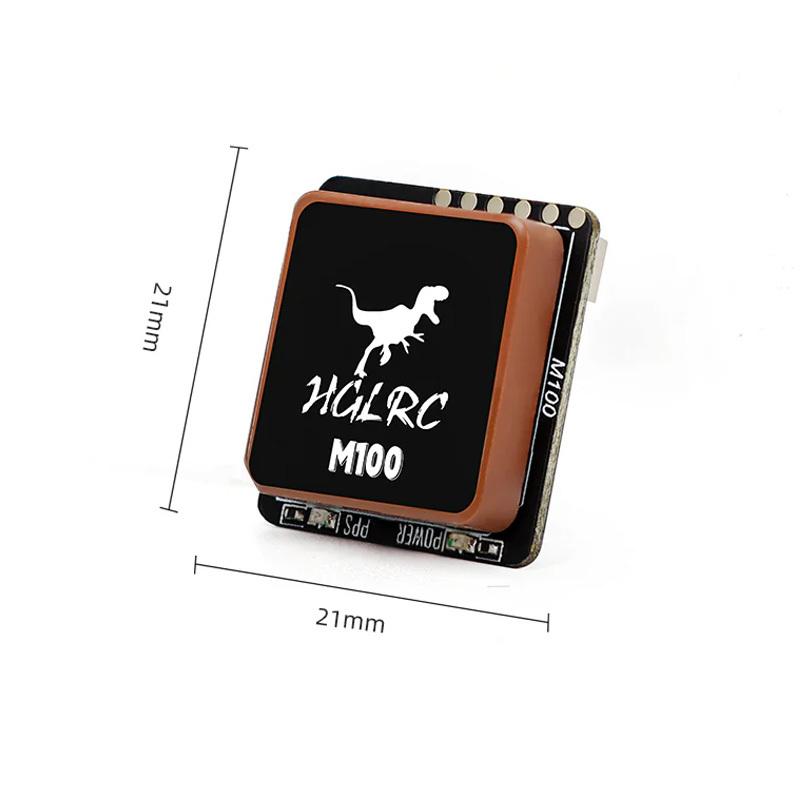 HGLRC M100-5883 M10 GPS Module with Compass Ceramic Antenna On-board LED Indicators 21x21mm for RC Airplane FPV Long Range
