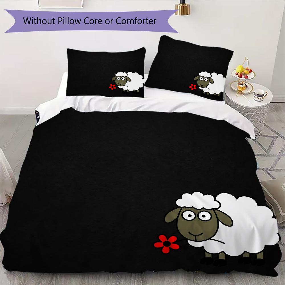 Minimalist Sheep Pattern Bedding uilt Set