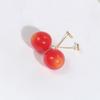 New Eternal Petal Cherry Cherry Earrings, Burgundy Cherry Earrings, Earrings, Cute Fruit Earrings E1809