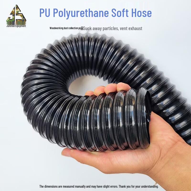 Junshuo Black High-Temp PU Steel Wire Ventilation Hose