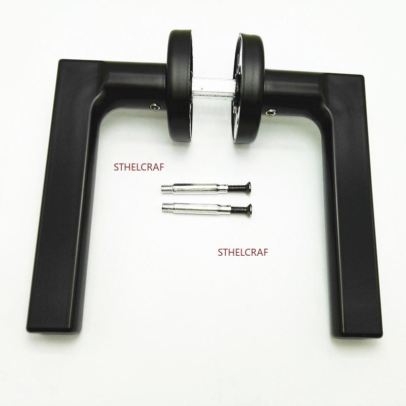 1 Pair Stainless Steel Passage Door Handle Silent Reversible Handle for Bedroom Bathroom Door Furniture Hardware Accessories