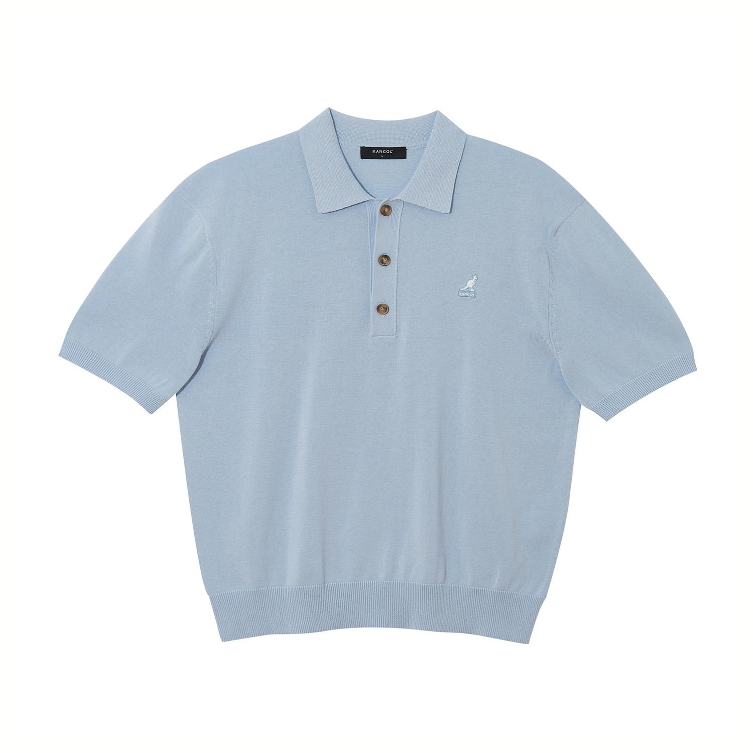 Kangol Half-Sleeve Collar Knit 1898 Light Blue Lt.Blue/M