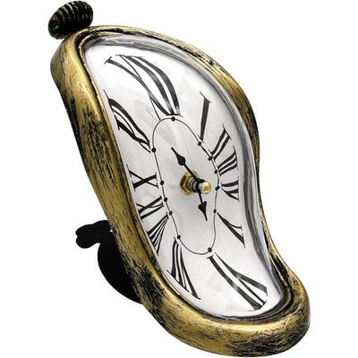 Uhr Geschmolzene Uhr Dekor Kunst Inspiriert Wanduhr Lustiges Kreatives Geschenk Verwendet für Dekorative Zuhause Büro Regal Schreibtisch Tisch, Batterie ist nicht enthalten