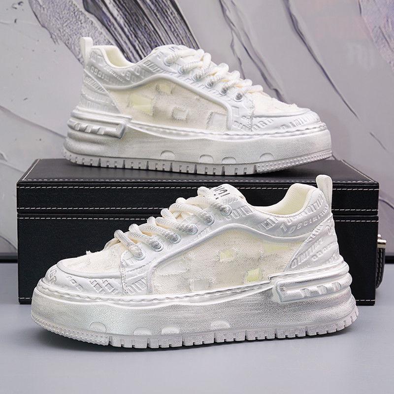 Herren Shell Toe Skate Schuhe mit dicker Sohle – Herbsttrend 2025, höhenverstärkende Freizeitsneaker