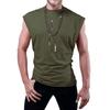Pánské letní nové ležérní všestranné bez rukávů volné jednobarevné tílko