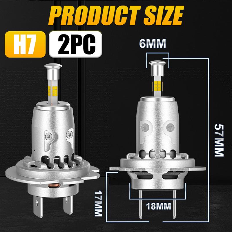 6000W 3D LED H7 Car Headlight Bulbs 6500000LM Canbus CSP Chip Turbo Fan Auto Light Mini H7 LED Emit Diode Plug&Play For 99% Cars