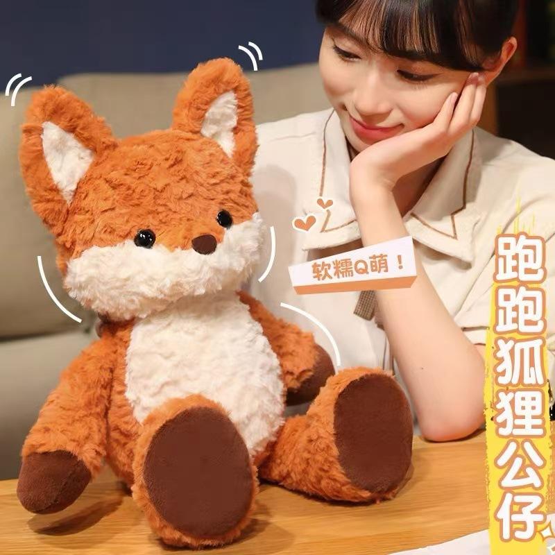Running Little Fox Doll Cute Doll Girl Sleeping Pillow Doll Plush Toy Girl Birthday Gift