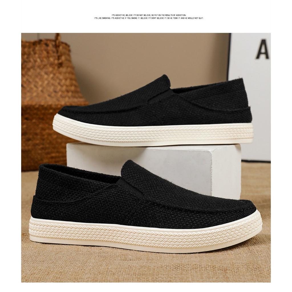 Men's Shoes, Summer Low Cut Casual Shoes, Comfortable Cloth Shoes, Versatile Single Shoes, Soft Soled Breathable Board Shoes
