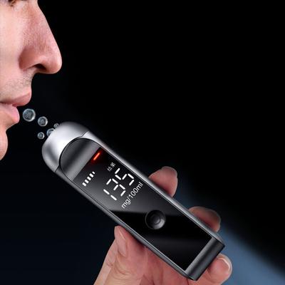 0-200mg/100ml Police Alcotester With Buzzer Warning Alcohol Detector Alcohol Tester Portable Breathalyzer Digital LCD Display