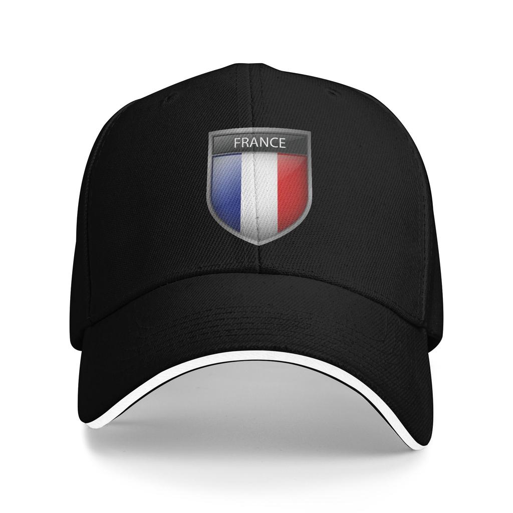 Custom Cool French Flag With The Coat Of Arms Baseball Cap WoUnisex Unisex Adjustable Adult Dad Hat Hip Hop Sun Hat