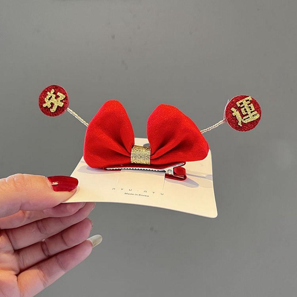 

Chinese Style Hair Clip Bowknot Hair Clip Bow Headband Child Hair Accessories Chinese Style Hairpin B