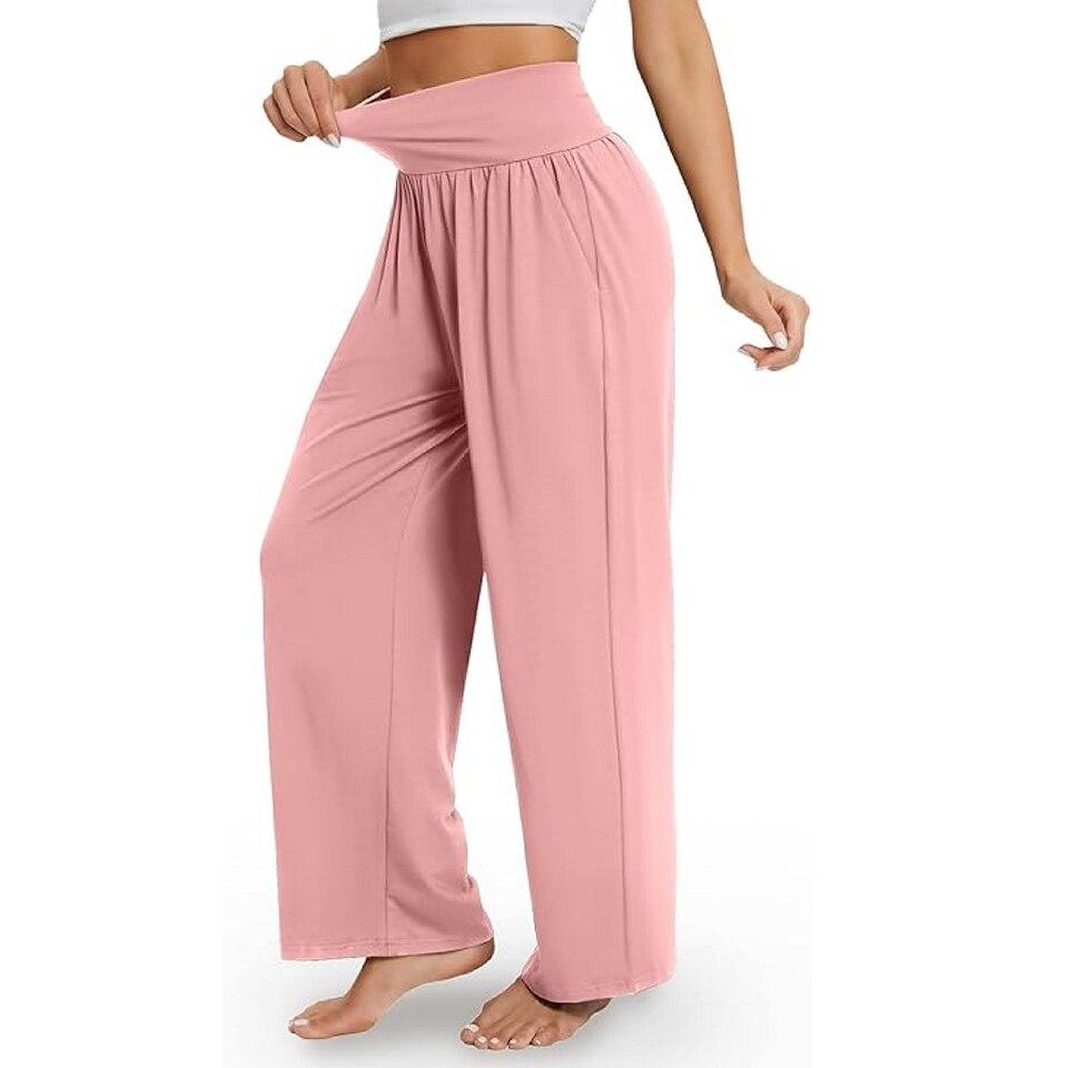 Modern Loose Fit Women's Sport Pants, Pink, for Training and Relaxation, Stylish Comfort