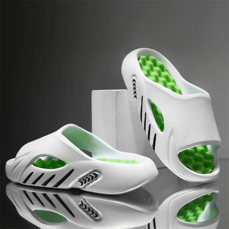 Mens Slide Shoes Eva Anti-Skid Slides Stylish Slide Shoes Breathable Mens Slides Daily Sandal Shoes Outside Indoor Shoes Larger Size