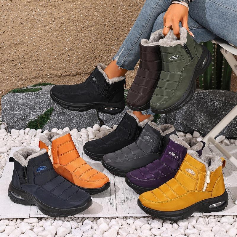Cotton shoes women's new large size air cushion snow boots outdoor cold-proof men's and women's velvet thickened cotton boots