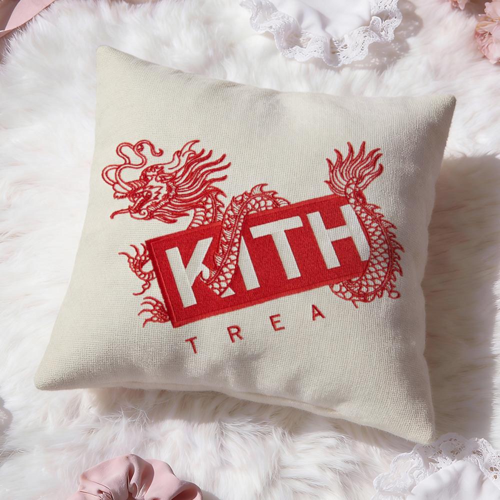 Classic Logo K-KITH Cushion Cover Premium Comfort Reversible Pillow Cove -Two In One Design for Any Room & Car Interior