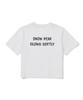 SNOWPEAK APPAREL Cotton Women'S Crop Short Sleeve T-Shirt (S25Mwfts65) White