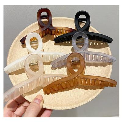 Korean Textured Jelly Color Versatile Shark Hair Clip for Styling