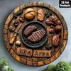 Βίντατζ Μεταλλική Τέχνη Τοίχου για BBQ Κυκλικό Σημάδι Διακόσμησης Ψητού Κρέατος