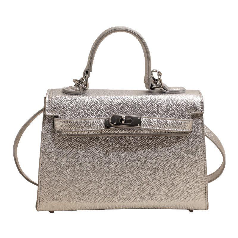 Hand Improvement Sense Kelly Small Square Bag Shoulder Bag European and American Retro High Intelligence Loose Davis Bag Shoulder Crossbody Bag