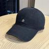 Washed cotton soft top lamb embroidery big head circumference baseball cap female simple versatile face small couple cap