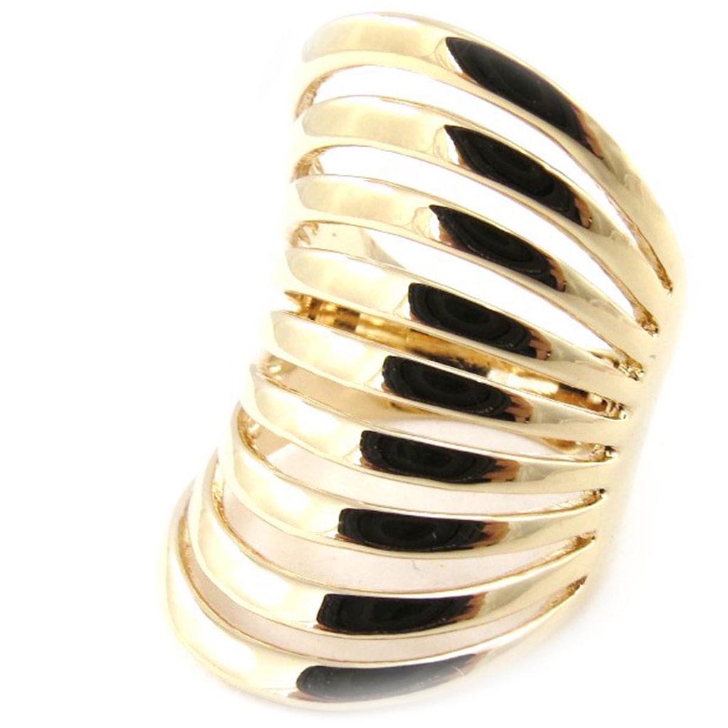 Inel „Coregrafie” placat cu aur