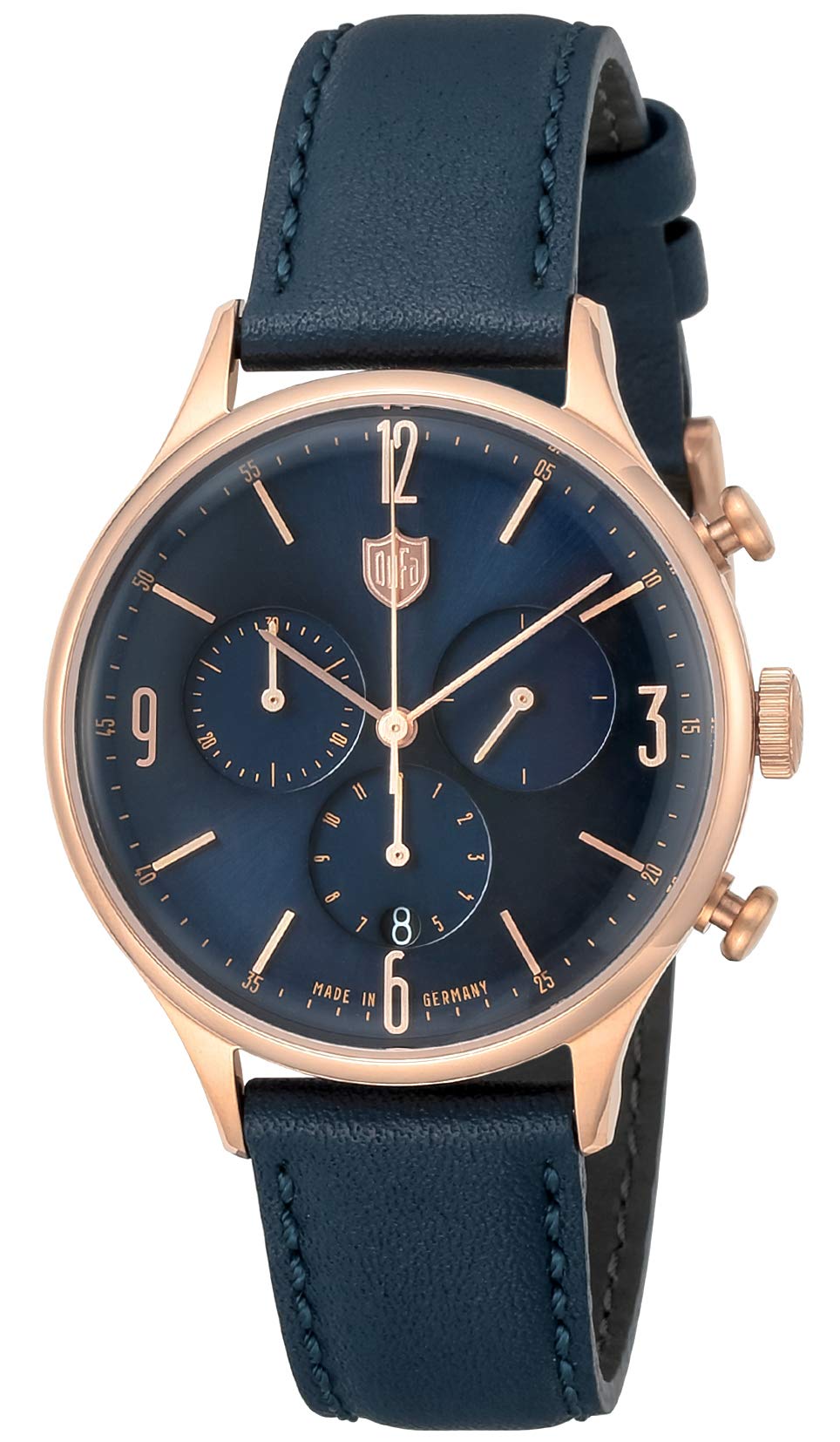 

Часы Vander Rohe Chrono Blue Dial Navy Stainless Steel Quartz 38MM Germany Watch [Duffa] DF-9002-09 Мужские [Товар] тёмно-синий