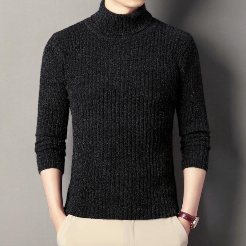 Men's Chenille Fuzzy Knit Pullover Sweater