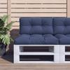Pallet Cushion Set Navy Blue 70x40x12 Cm Fabric