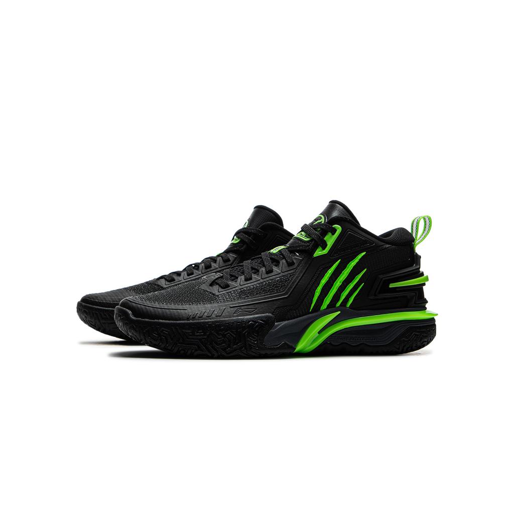 Li Ning Kids Basketball Mesh Comfortable Fashion Lightweight Shock Absorption Low Top Basketball Shoes Men sneaker Black YKBV026-1A