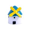 Cute Carton Black Windmill Resin Castle Decorative Miniature For Terrariums And Plants