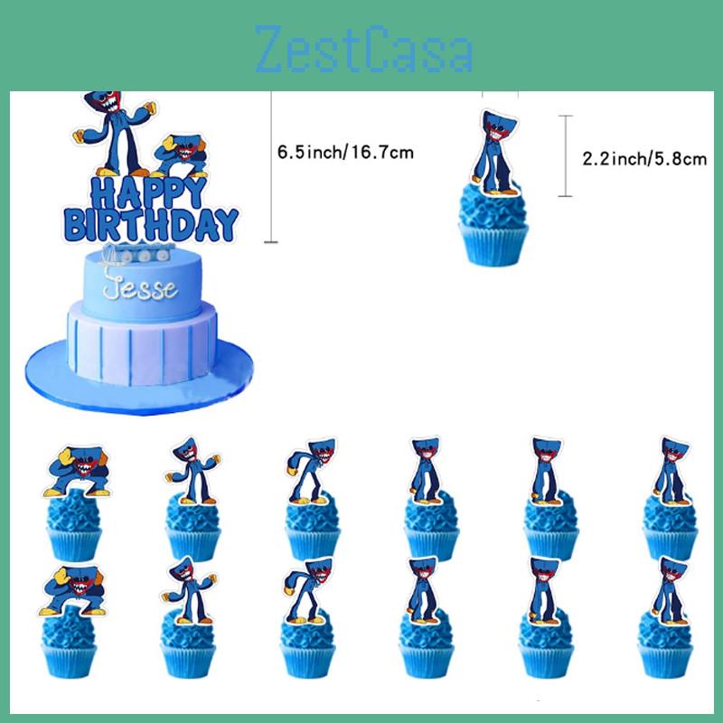 Decorazioni Festa a Sorpresa di Poppy Playtime Per Festa di Compleanno dei Bambini Palloncini Resistenti Carini Topper per Cupcake e Stendardo Riutili