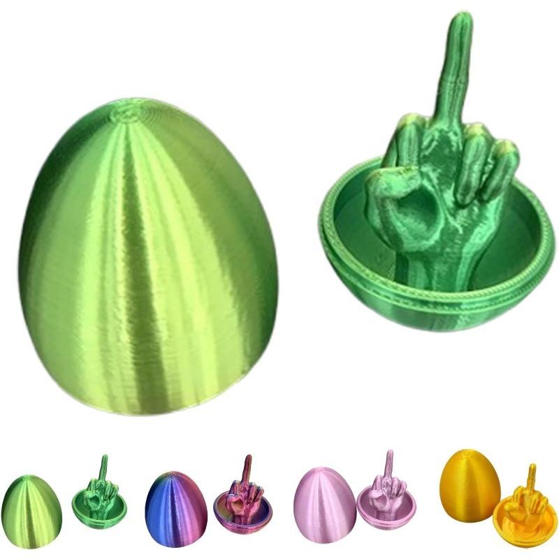Easter Egg Middle Finger, Funny 3D Printed Middle Finger Egg, Novelty Surprise Eggs for Friends & Family, Perfect for Adult Easter Basket
