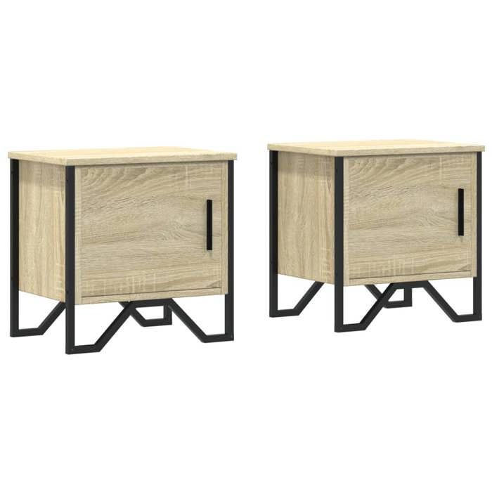 VidaXL Tables de chevet 2 pcs Chêne sonoma 40 x 30 x 40 cm Aggloméré, table d'appoint, armoire de lit, table d'appoint pour 848517