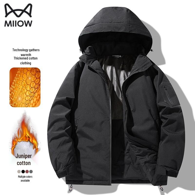 MiiOW Men s Graphene Padded Jacket with Detachable Hood L