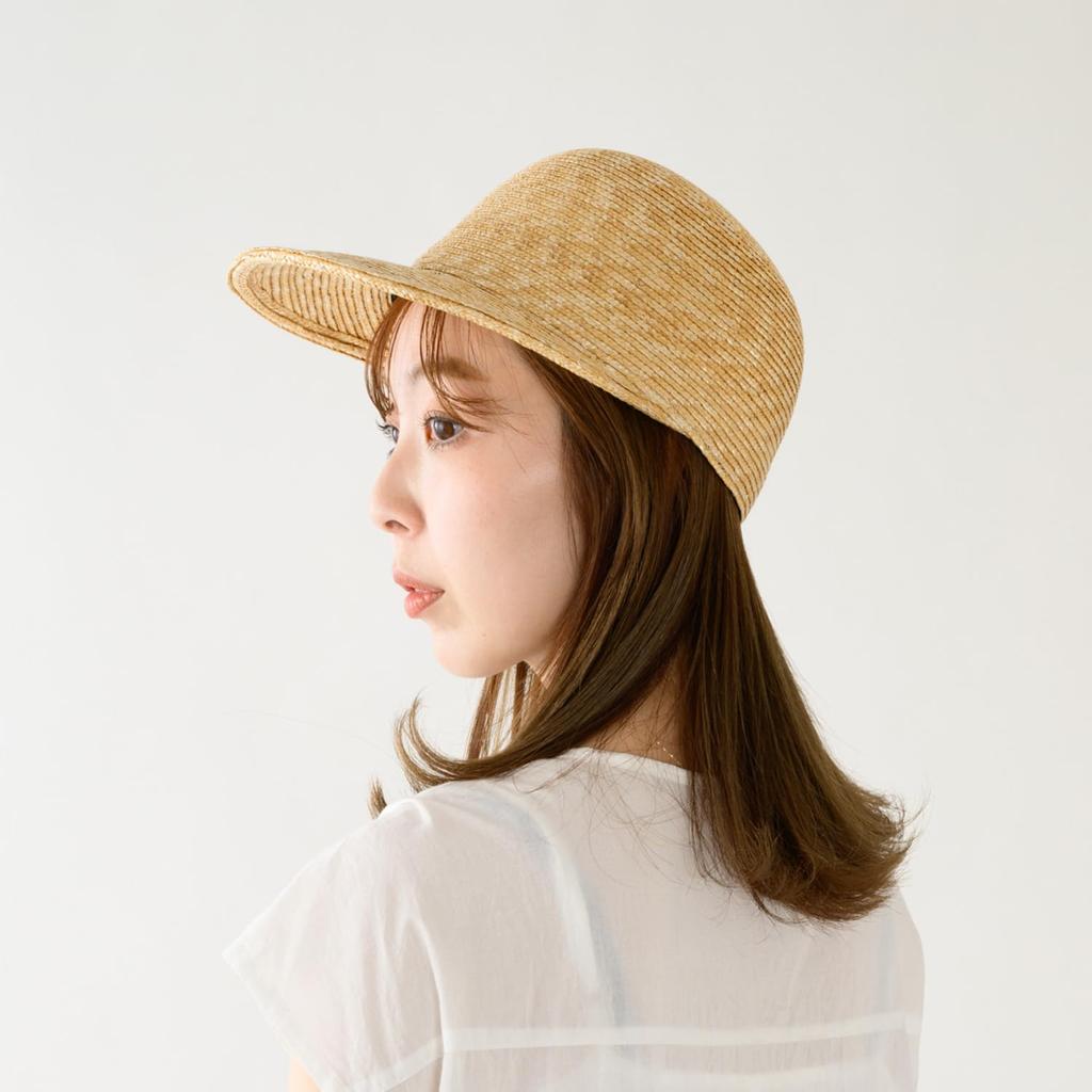 Rico Straw Long Visor Cap UV Sun Made In (Tanaka Hat) (Straw Hat, Women's Cap, Straw, Protection, Protection, Sunshade, Kasukabe, Gift, Women, Men,