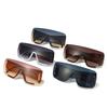 Luxury Brand Designer Half Frame Sunglasses Women For Men Trendy Punk Oversized Flat Top Sun Glasses Vintage Shades