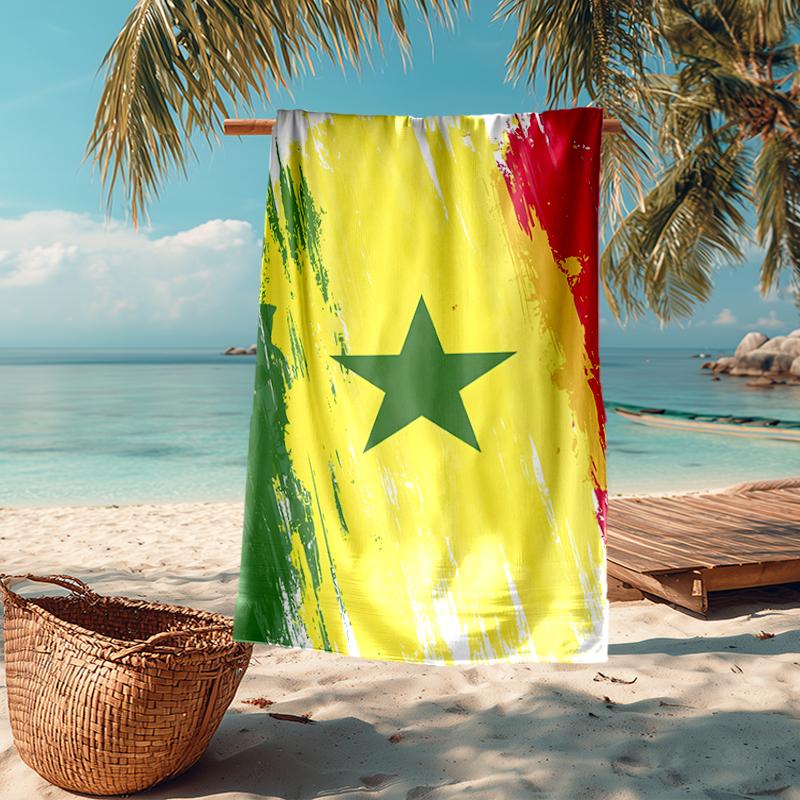Senegal Fashion Beach Towel: Ideal for Summer Adventures Soft, Absorbent and Quick Drying Suitable for Swimming and Bathing