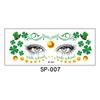 New St. Patrick's Day glitter makeup face stickers, Irish holiday party carnival tattoo stickers