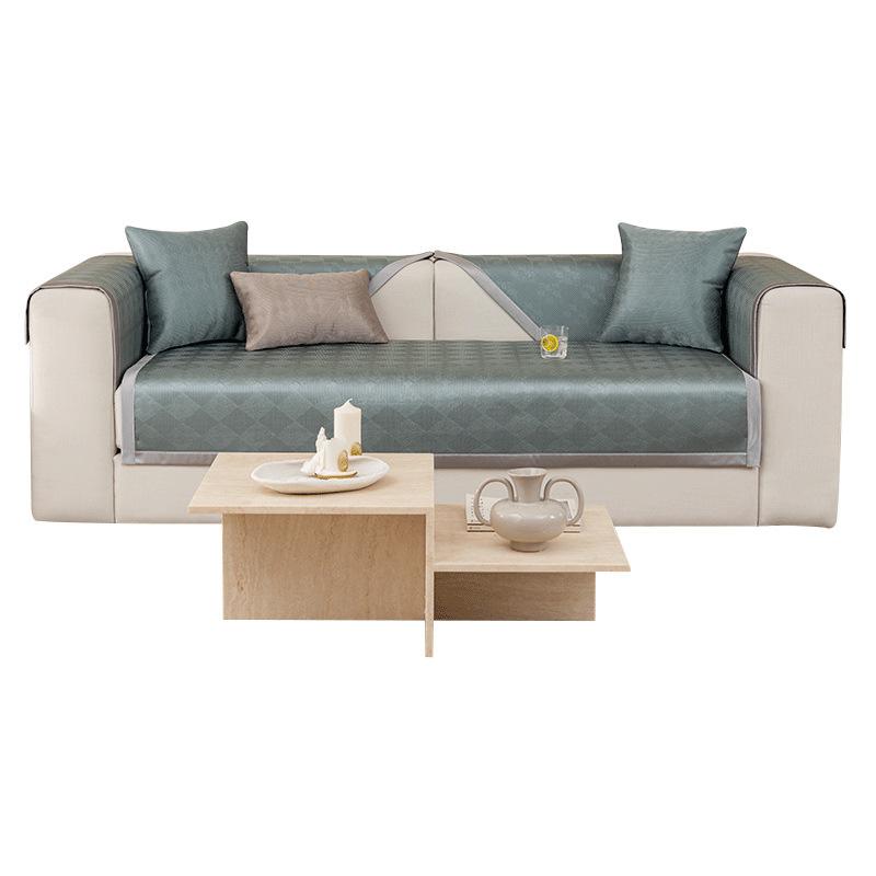 Ice Silk Sofa Cushion, Summer Light Luxury, Modern High-end Sofa Cover, Anti Slip Cool Mat, Seat Cushion, Backrest Cover, Towel