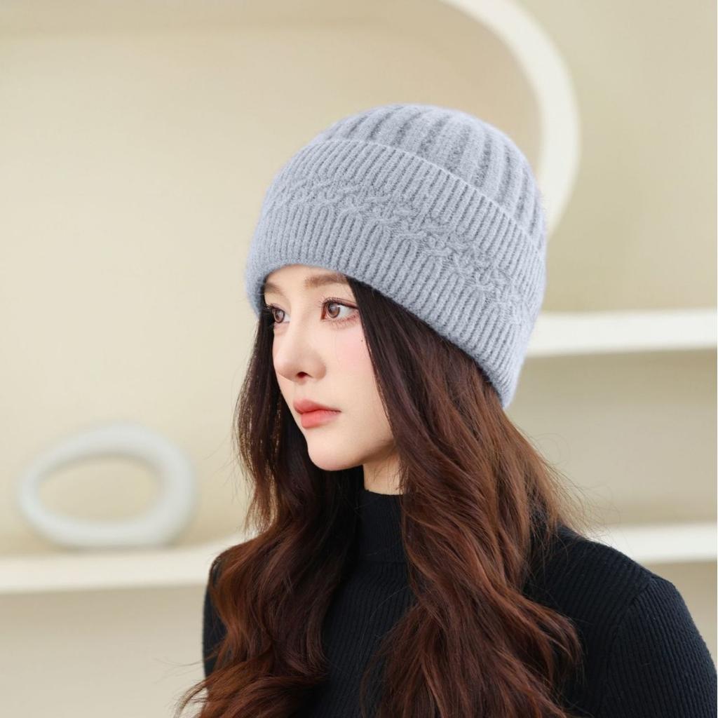 People Knitted Hat Women Winter Mother Hat Winter Double Thickened Warm Grandma Wool Hat Ear Protection Hat