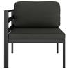 VidaXL Canapé d'angle sectionnel avec coussins Aluminium Anthracite