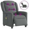 Foldable Massage Armchair, Electric, Dark Grey, Fabric