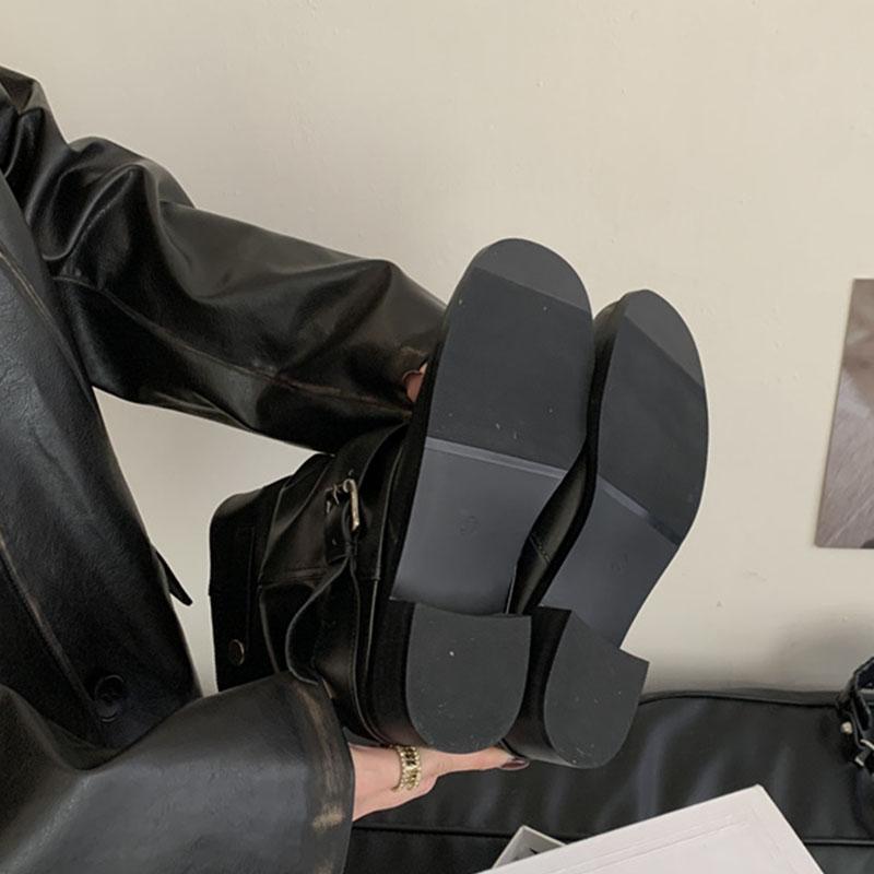 Fashion Female Slip On Footwear Women Ankle Western Boots With Heels Shoes Fashion Round Toe Ladies Short Denim Booties Heeled Shoes New