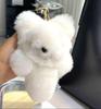 Authentic Rex Rabbit Fur Fox Keyring Pendant - Cute Plush Vixen Doll Ornament for Bags