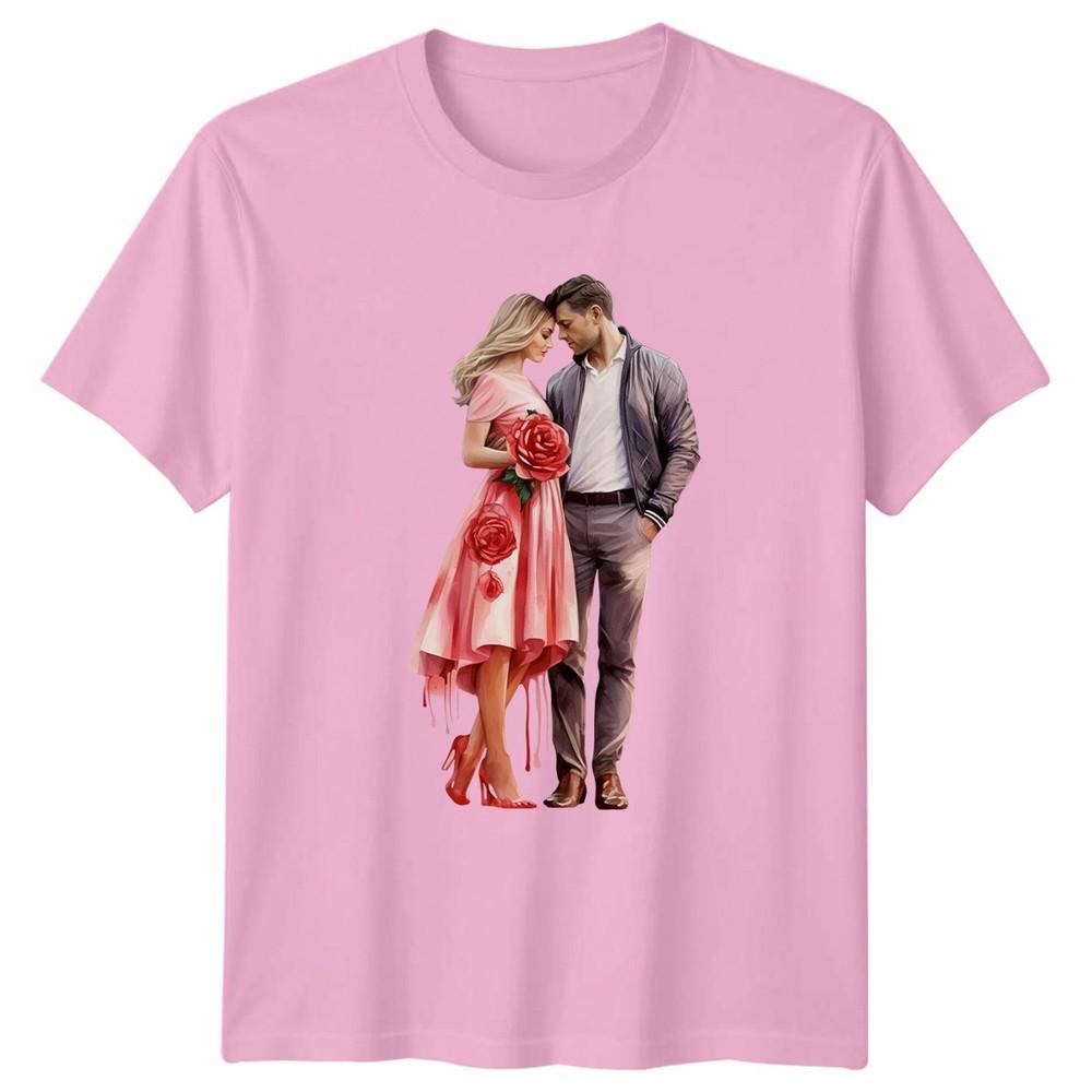 Couple RoUnisexce Love Valentines Day Unisexs TShirt Unisexs Tee Graphic Unisex Top