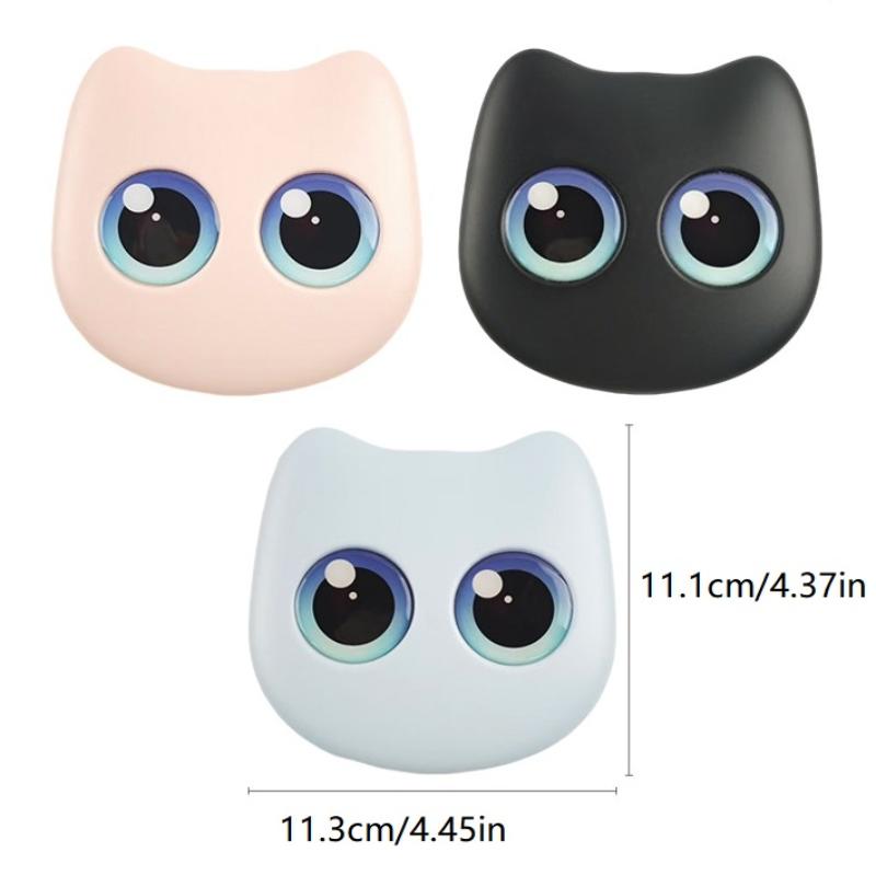 6 Stück Mini Reise-Make-up-Pinsel Set Mit Spiegel Katze Aufbewahrungsbox Reise-Make-up-Pinsel Set Kosmetikpuder Rouge Verblendungsbürsten