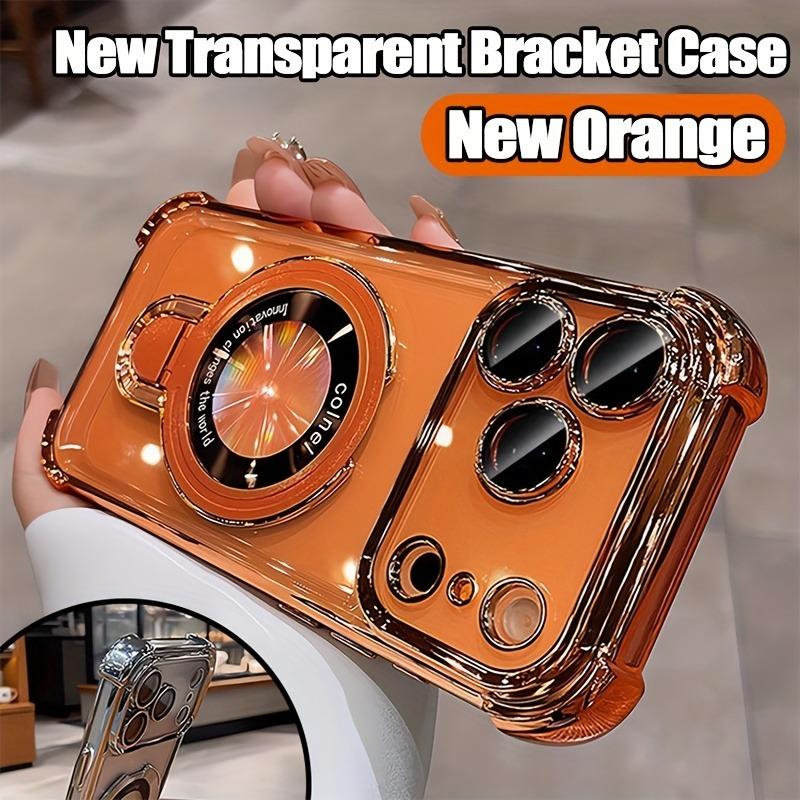 Luxury Plating Phone Case for iPhone 17 Pro Max 16 Plus 15 14 13 12 11 17 Air With Magnetic Ring Holder Stand Bracket Rack Cover