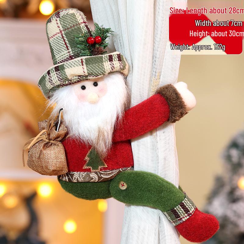 Kreativa julgardinsband: Snögubbe & Gammal Man Tecknade Prydnader