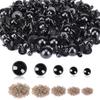 100pcs 5/8/10/12/14mm Black Plastic Safety Eyes For Toys Amigurumi DIY Kit Crafts TeddyBear Toy Eye Doll Decoration Accessories